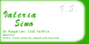 valeria simo business card