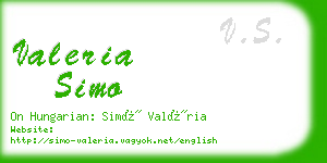 valeria simo business card